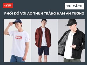 phối đồ với áo thun trắng nam