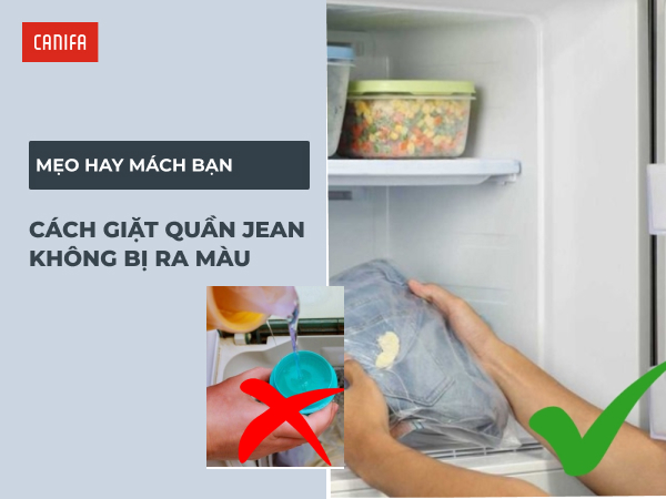 cách giặt quần jean mới mua không ra màu
