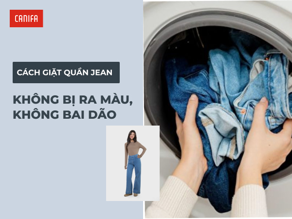 cách giặt quần jean không ra màu