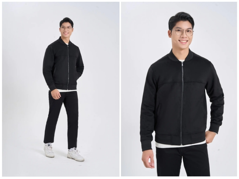 phối đồ với áo da nam