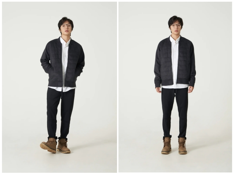 phối đồ với áo da nam