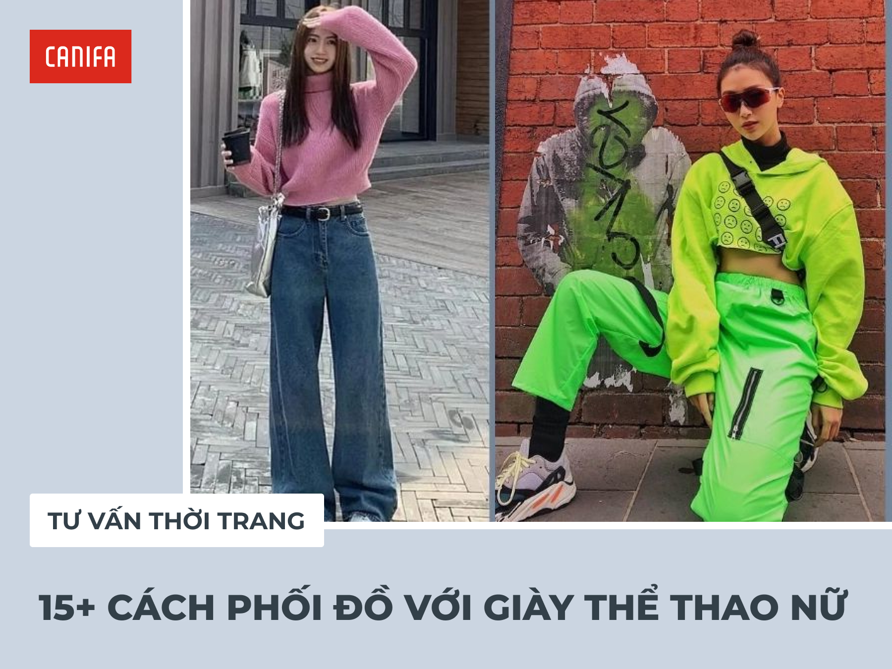 cách phối đồ với giày thể thao nữ