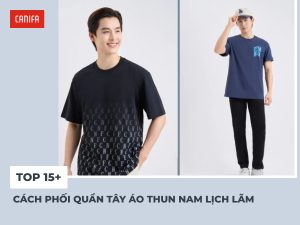 cách phối quần tây áo thun nam