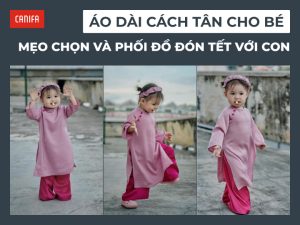 phối đồ với áo dài cho bé