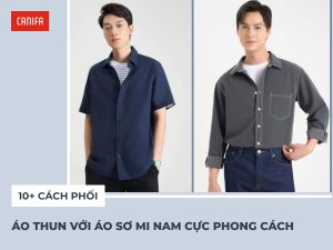 cách phối áo thun với áo sơ mi nam