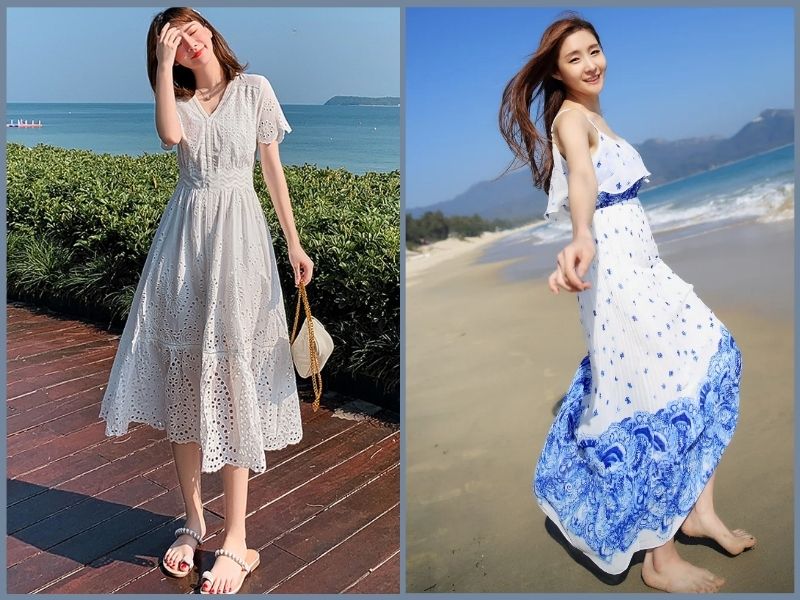 váy đi biển cho người thấp