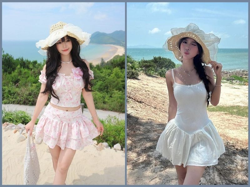 váy đi biển cho người thấp