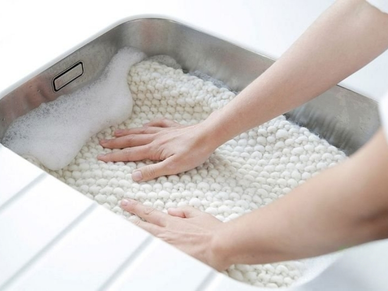 giặt vải len lông cừu
