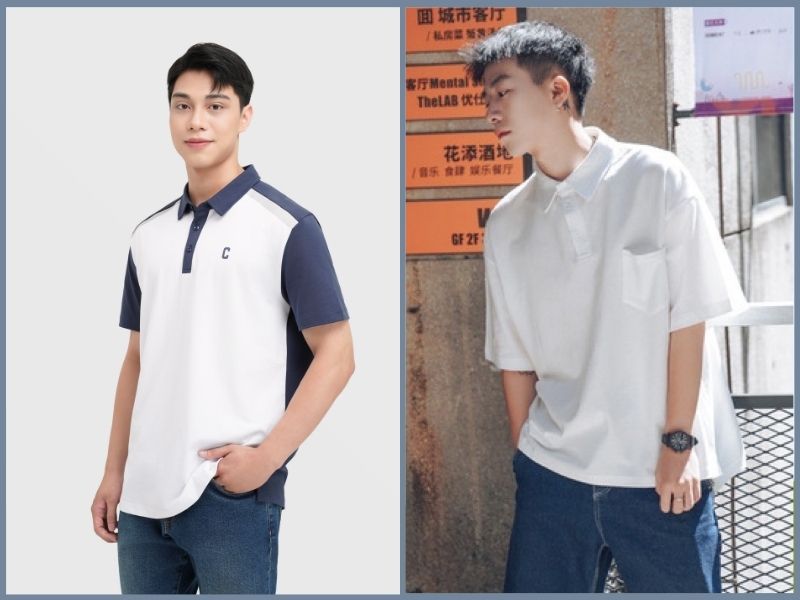 phối đồ với áo polo nam form rộng