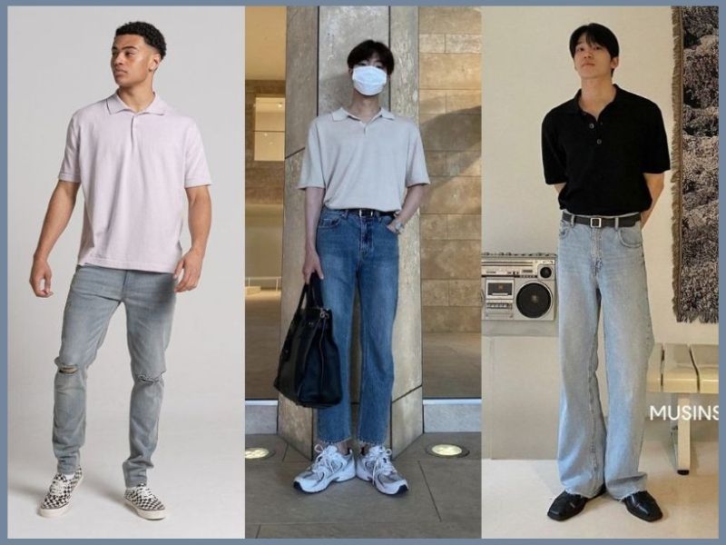  phối đồ với áo polo nam 