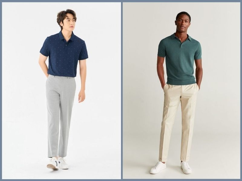  phối đồ với áo polo nam 
