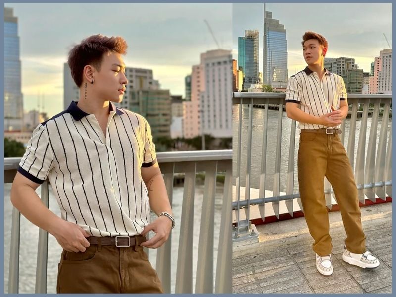  phối đồ với áo polo nam 