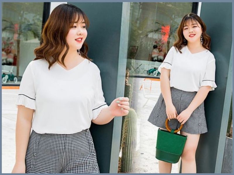 cách mặc áo phông cho người béo