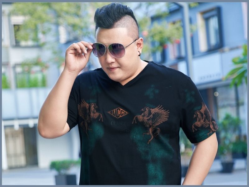 phối áo phông rộng