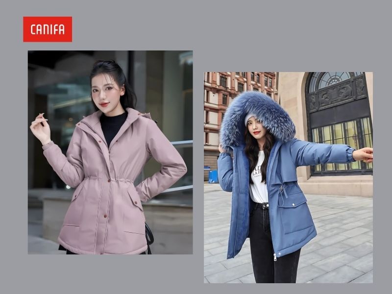 phối đồ với áo parka nữ