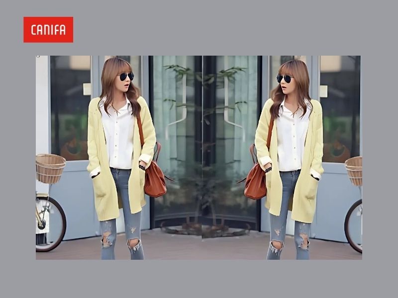 cách phối đồ với áo cardigan