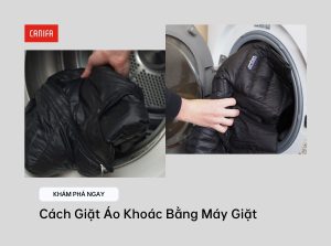 cách giặt áo khoác bằng máy giặt