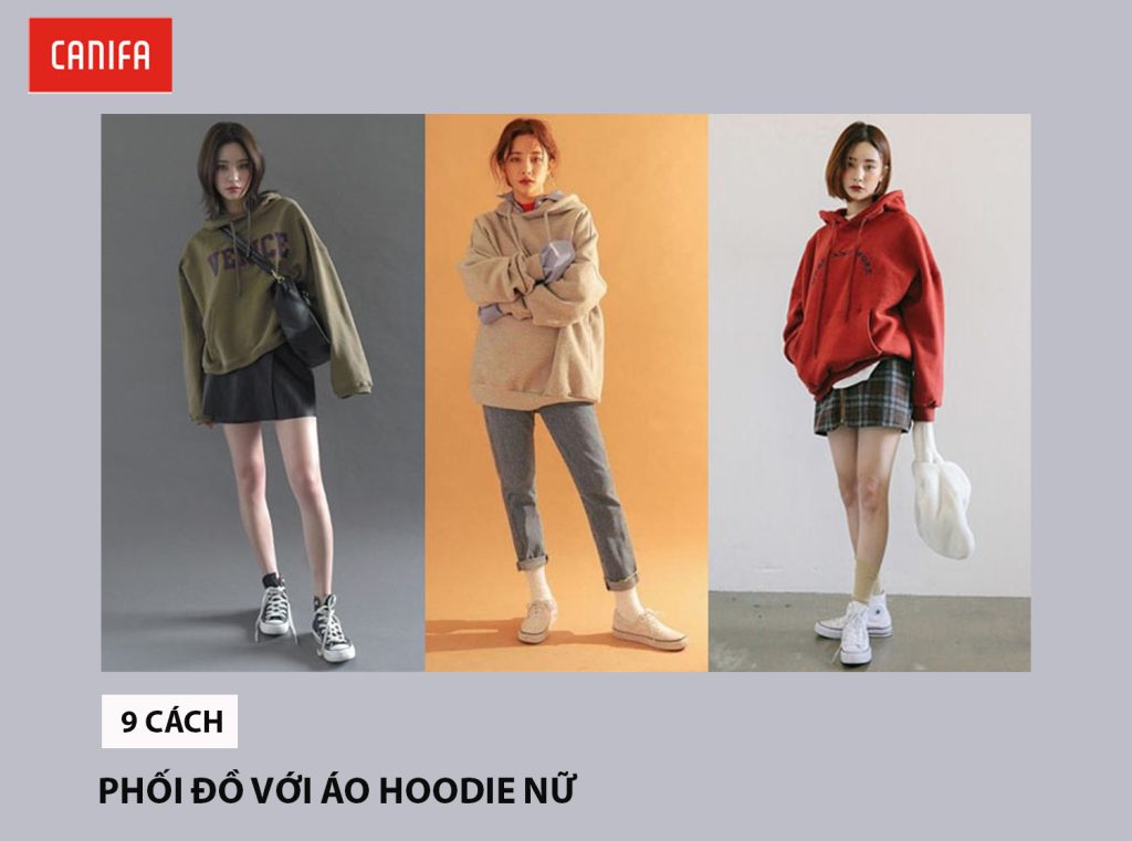 cách phối đồ với áo hoodie nữ