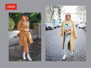 mix đồ với boot cổ ngắn màu trắng