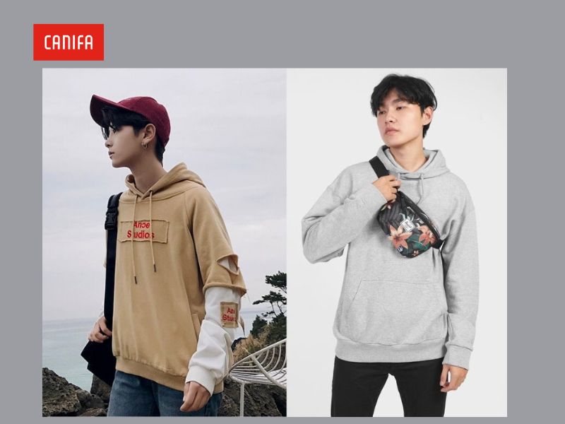 phối đồ với áo hoodie nam cùng túi đeo chéo