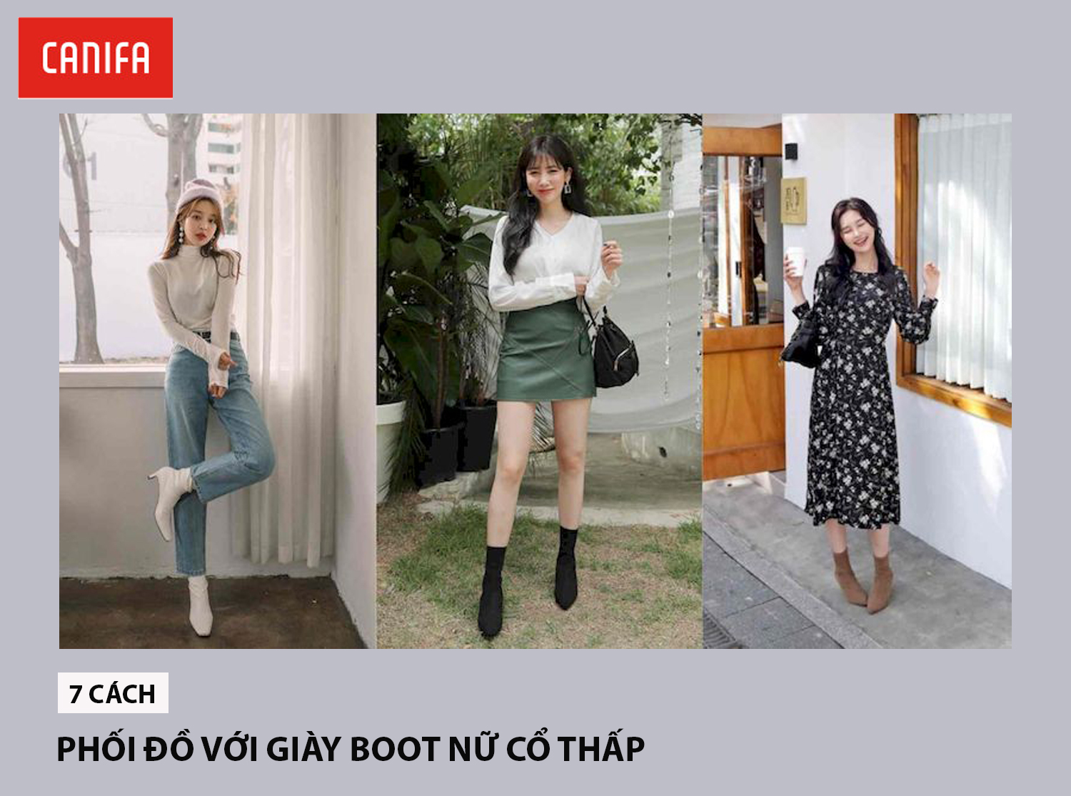 phối đồ với giày boot nữ cổ thấp