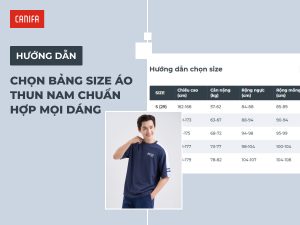 bảng size áo thun nam