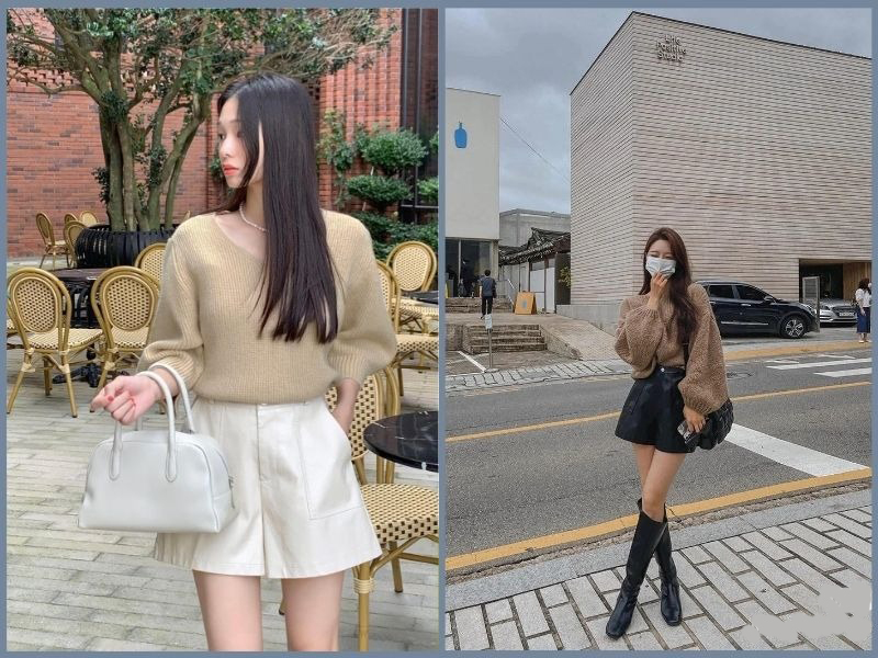 quần short nữ mặc với áo gì