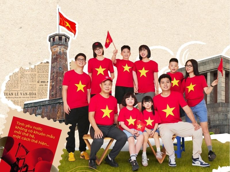 lưu ý phối áo cờ đỏ sao vàng