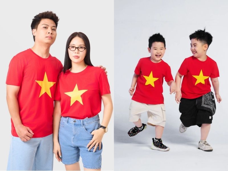 mặc áo cờ đỏ sao vàng