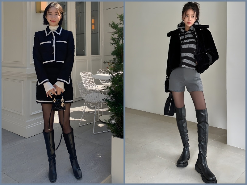 cách phối đồ với quần short da