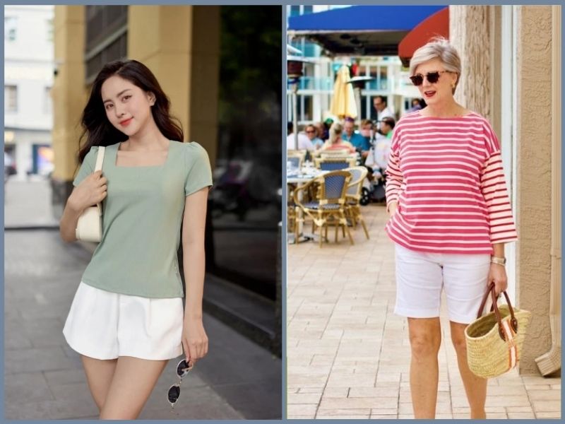 trang phục đi biển tuổi trung niên