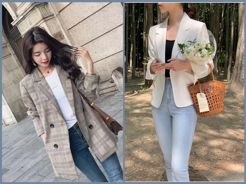 áo thun mặc trong vest nữ