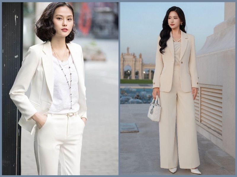 phối vest với áo thun nữ