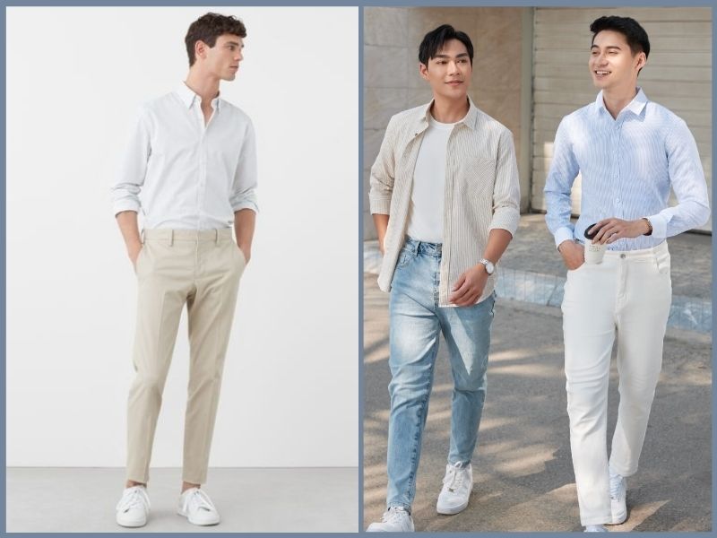 phối quần trắng nam