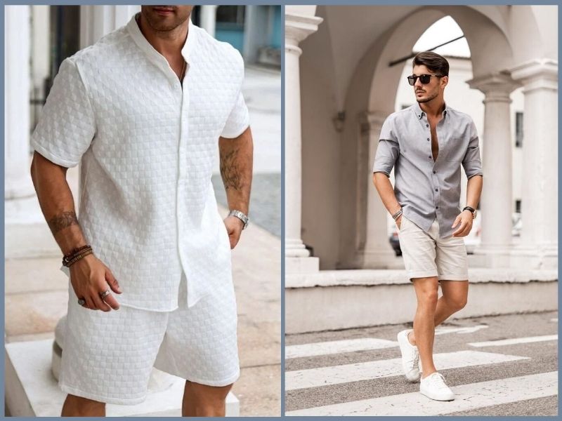quần trắng nam mặc với áo gì