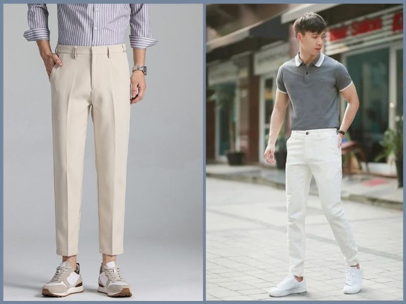 cách phối đồ với quần trắng nam
