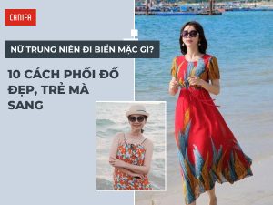 cách phối đồ đi biển cho nữ trung niên