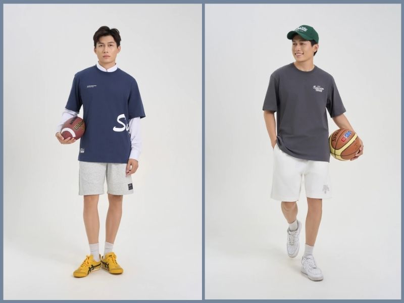 cách phối áo thun oversize nam