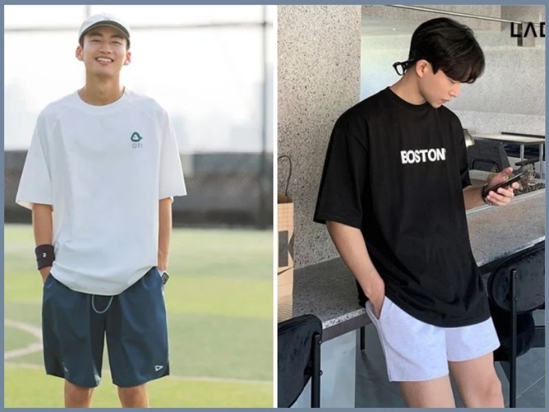 cách phối áo thun oversize nam