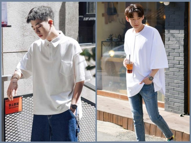 áo thun oversize phối với quần gì