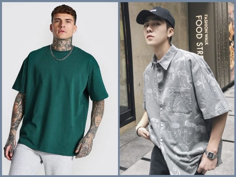 phối đồ với áo thun oversize nam