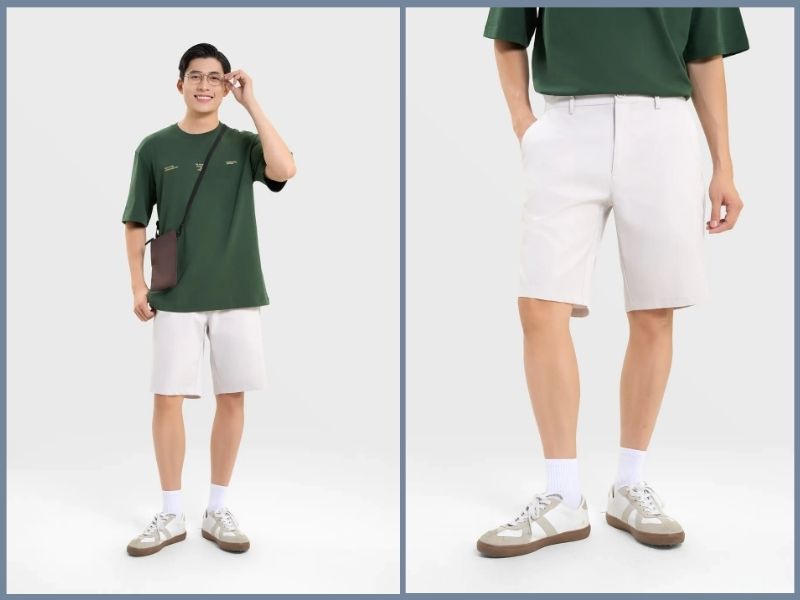 phối đồ với áo thun form rộng nam