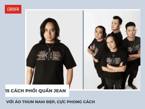 cách phối quần jean áo thun nam