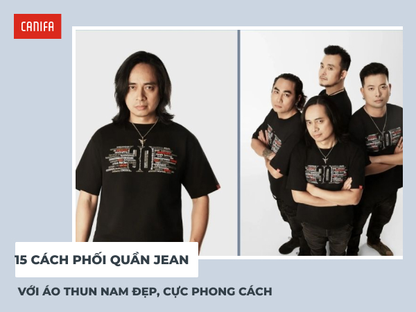cách phối quần jean áo thun nam
