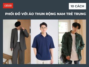 phối đồ với áo thun form rộng nam
