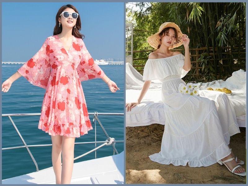 mix đồ đi biển cho nấm lùn