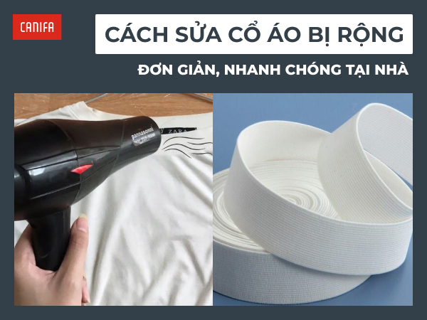 cách sửa cổ áo bị rộng