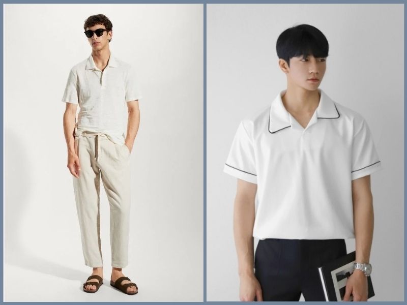 Cách phối đồ với áo polo trắng