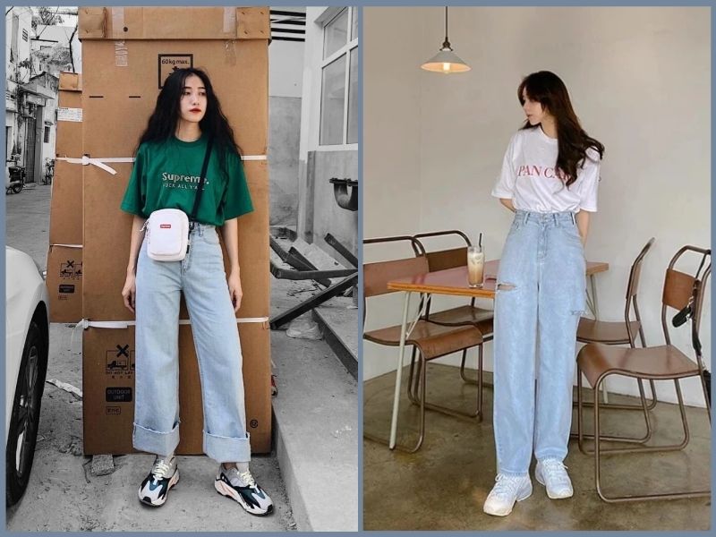 phối đồ style hàn quốc nữ mùa hè