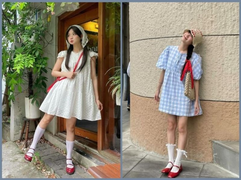 phối đồ style hàn quốc nữ mùa hè